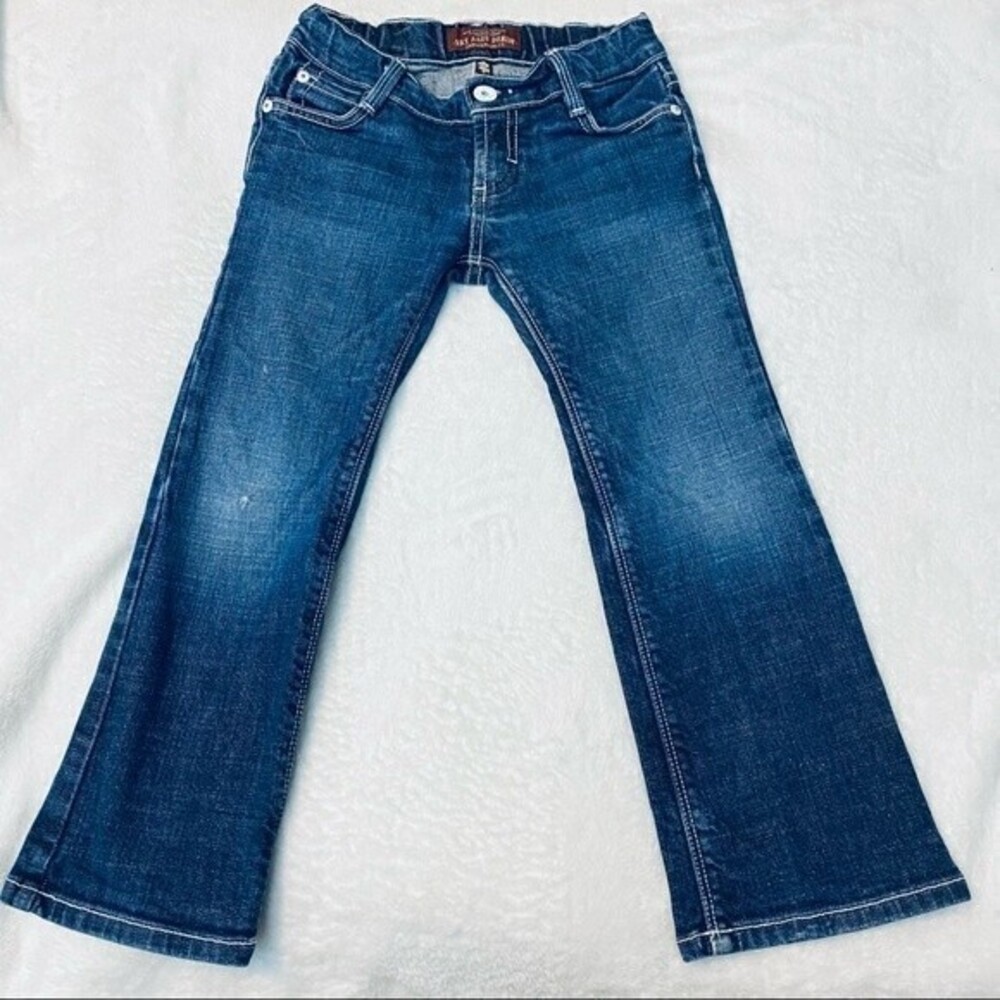 Dry Aged Jeans - James Jeans Girls Distressed Flare Jeans, Size 5, Blue‎